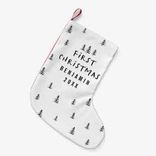 moderne, elegante Baby First Weihnachten Kleiner Weihnachtsstrumpf