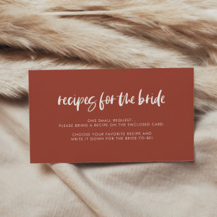 Moderne, elegante Backsteine Rezept-Karte Begleitkarte