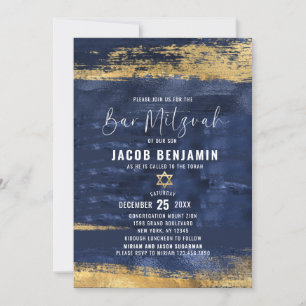 Moderne elegante Bar Mitzvah Einladung