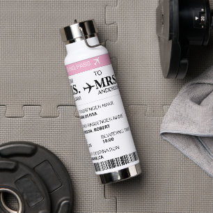 Moderne elegante benutzerdefinierte Braut-Boarding Trinkflasche