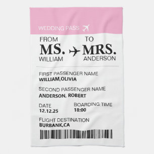 Moderne elegante benutzerdefinierte Braut-zu-werde Geschirrtuch