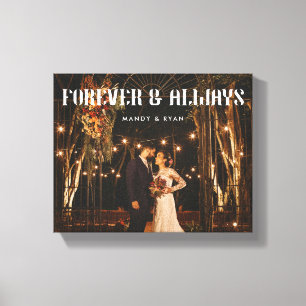 Moderne elegante benutzerdefinierte Hochzeitspaar- Leinwanddruck