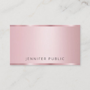 Moderne elegante Beruflich Template Rose Gold Visitenkarte