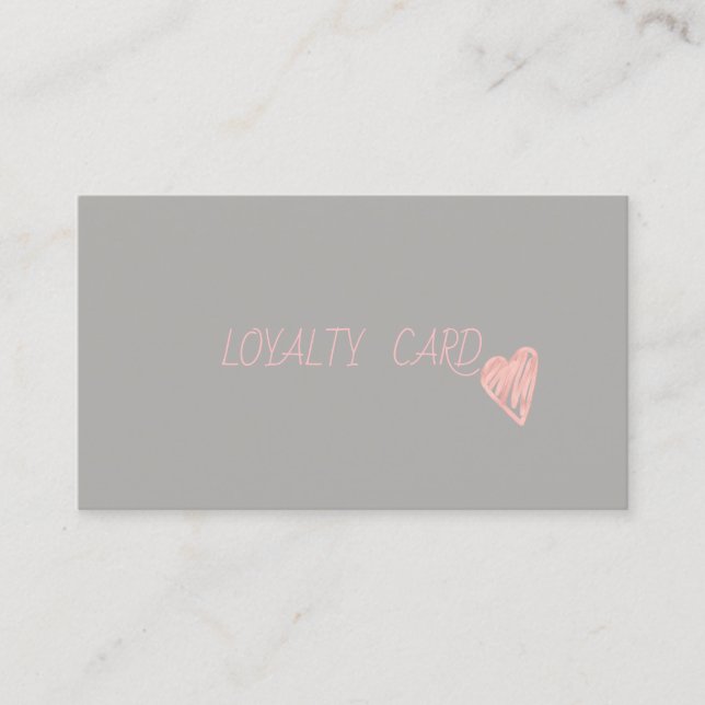 Moderne Elegante Berufliche Einfache Herzen Treuekarte (Vorderseite)