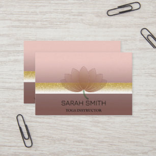 Moderne elegante Berufliche, goldene Lotus-Blume Visitenkarte