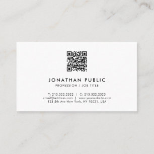 Moderne, elegante Berufliche QR-Code-Vorlage Visitenkarte