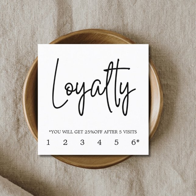 Moderne elegante Black and White Loyalty Card Treuekarte (Von Creator hochgeladen)
