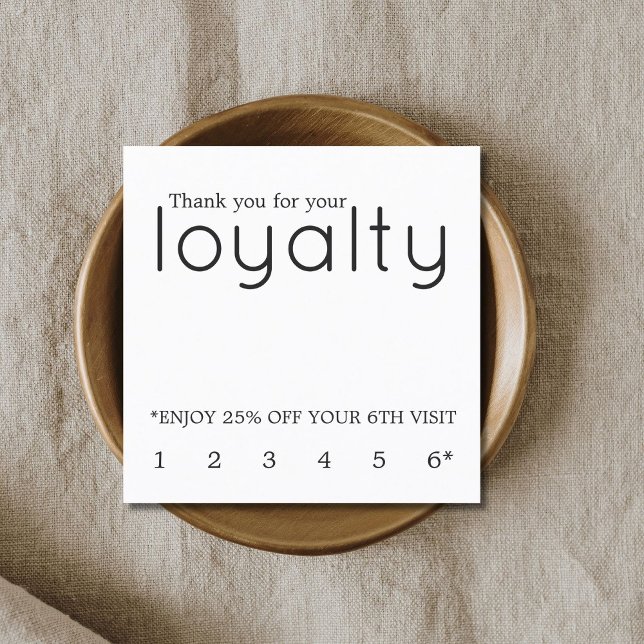 Moderne elegante Black and White Loyalty Card Treuekarte (Von Creator hochgeladen)