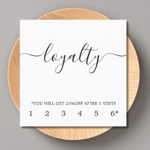 Moderne elegante Black and White Loyalty Card Treuekarte