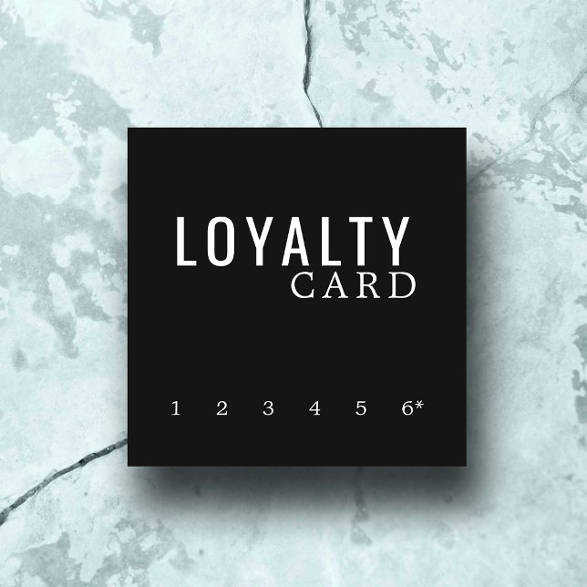 Moderne elegante Black and White Loyalty Card Treuekarte (Von Creator hochgeladen)