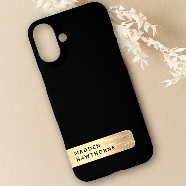 Moderne, elegante Black Gold Imitats mit gegossene Case-Mate iPhone Hülle (Von Creator hochgeladen)