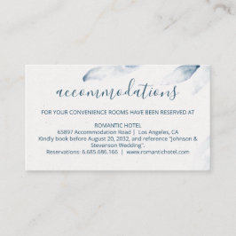 Moderne elegante, blaue Aquarellfarben Begleitkarte