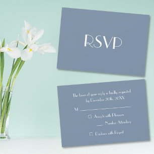 Moderne elegante blaue Party-RSVP-Einladungskarte RSVP Karte