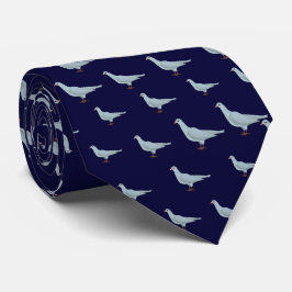 Moderne elegante blaue Taube Nahtloses Muster Krawatte