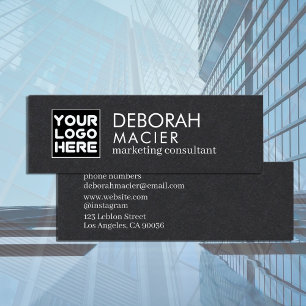 Moderne elegante Blk Mini Business Card mit LOGO Mini Visitenkarte