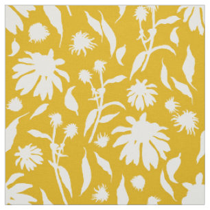 Moderne, elegante Blume aus schwarzgelbem Kon Stoff