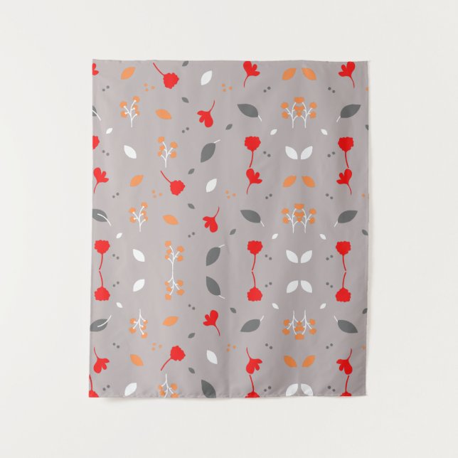 Moderne elegante Blume Tapestry Wandteppich (Vorderseite)