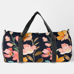 Moderne elegante Blume Watercolor Duffle Bag