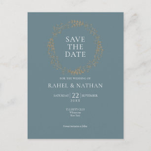 Moderne Elegante Blumengarten Save the Date Postkarte