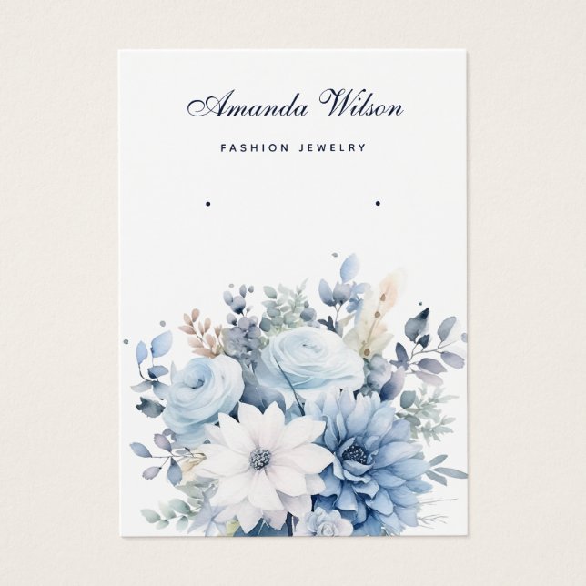 Moderne elegante, blumengeschmückte Ohrring-Grafik (Vorderseite)