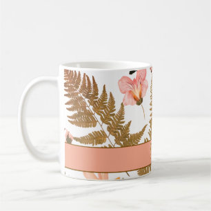 Moderne, elegante böhmische Frühlingsstifte Blätte Kaffeetasse
