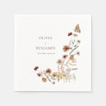 Moderne elegante Boho Natur-Wildblumen Hochzeiten