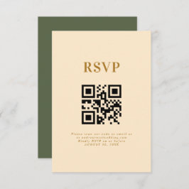 Moderne elegante Boho Wedding Typografy RSVP Card
