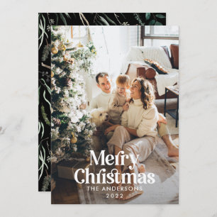 Moderne, elegante botanische Aquarelltypografie Feiertagskarte