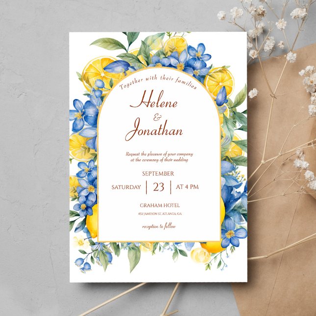 Moderne elegante botanische Hochzeit mit Flora Einladung (Modern Elegant Floral Botanical Wedding Invitation)