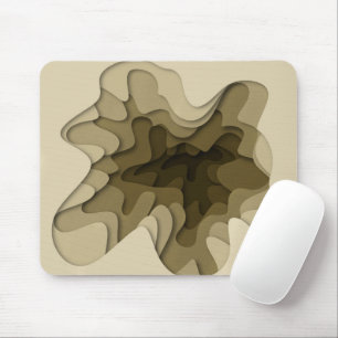 Moderne elegante braune Wellen Mousepad