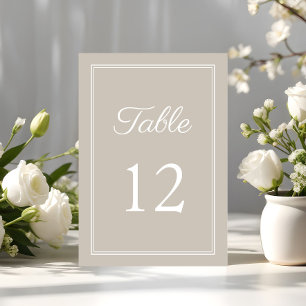 Moderne elegante Braut Braut Wedding Tischnummer