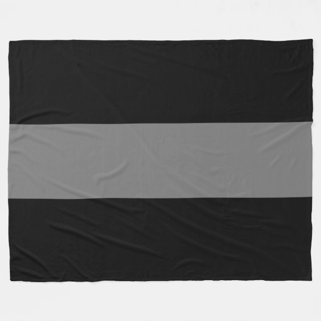 Moderne Elegante Breite Nahtlose Graue schwarze St Fleecedecke (Vorderseite (Horizontal))