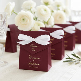 Moderne elegante burgunderfarbene goldene minimali geschenkschachtel