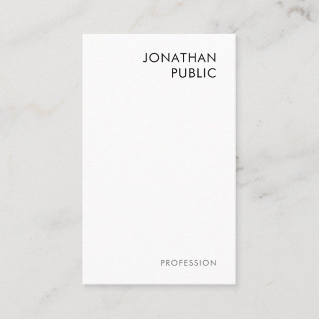 Moderne elegante Businesscard Beruflich trendy Visitenkarte (Vorderseite)