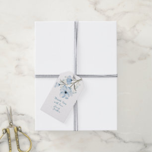 Moderne Elegante Chic Dusty Blue Wedding Geschenkanhänger