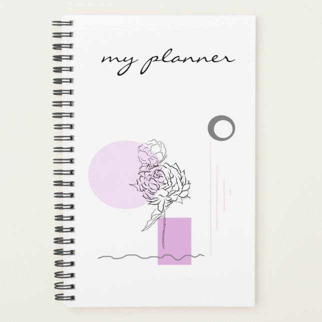 Moderne Elegante Chic Einfache Abstrakte Geometrie Planer (Vorderseite)