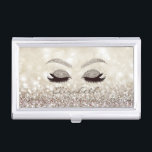 Moderne Elegante Chic Glittery, Bokeh,Imitate Lash Visitenkarten Dose<br><div class="desc">Elegante glamouröse Imitate versetzen sich auf glitzerndem Bukh-Hintergrund. Ein elegantes und raffiniertes Design. Die perfekte coole Geschenkidee für sie zu jedem Anlass.</div>