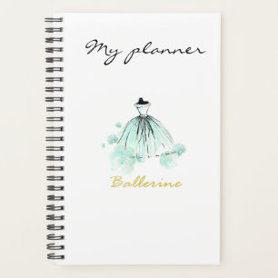 Moderne Elegante Chic Watercolor Fashion Blue Planer
