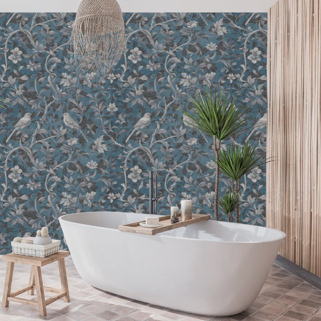 Moderne Elegante Chinoiserie Rodelbahn Tapete (Von Creator hochgeladen)