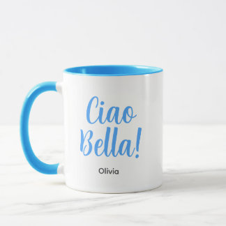 Moderne elegante Ciao Bella Personalisiert Tasse