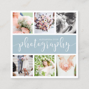 Moderne, elegante Collage Fotografie aus Foto Quadratische Visitenkarte