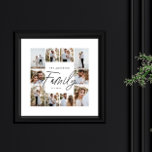Moderne, elegante Collage mit minimalem Foto Poster<br><div class="desc">Familienskript elegante moderne minimale personalisierte Foto Collage einfache Linien Familie Geschenk Druck.</div>