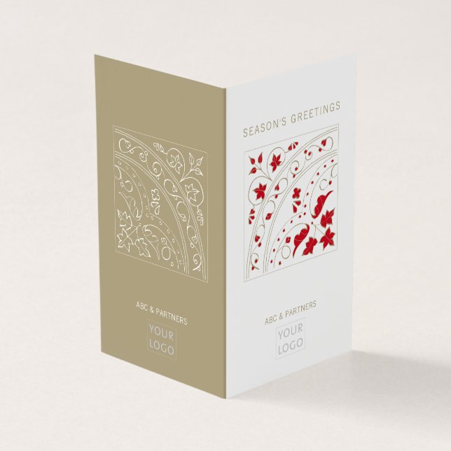 Moderne elegante Corporate Saisonkarte (Vorderseite)