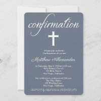 Moderne elegante Cross-Bestätigung Einladung