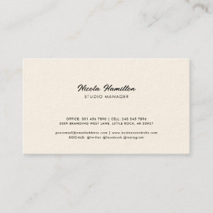 Moderne Elegante Custom Visitenkarte