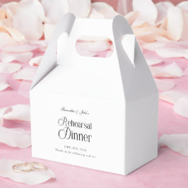 Moderne elegante Dankeskarte für das Probeessen Geschenkschachtel