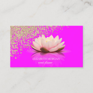 Moderne elegante Diamanten Lotus Rosa Fluoresziere Visitenkarte