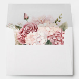 Moderne elegante Dusty Rose Hydrangea Wedding