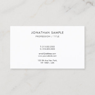 Moderne elegante einfache Designvorlage Monogramm Visitenkarte