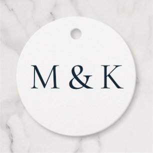 Moderne Elegante Einfache Eintritte Hochzeit-Verlo Geschenkanhänger